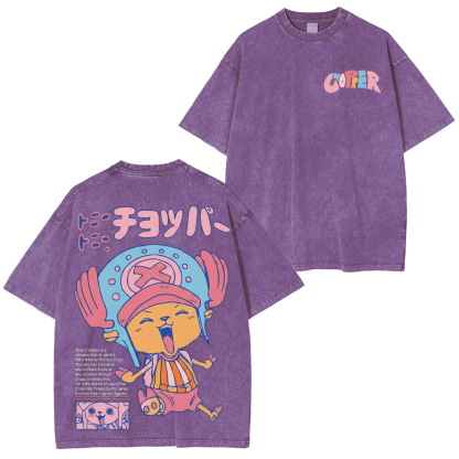 One Piece Tony Tony Chopper Unisex  Washed T-Shirt