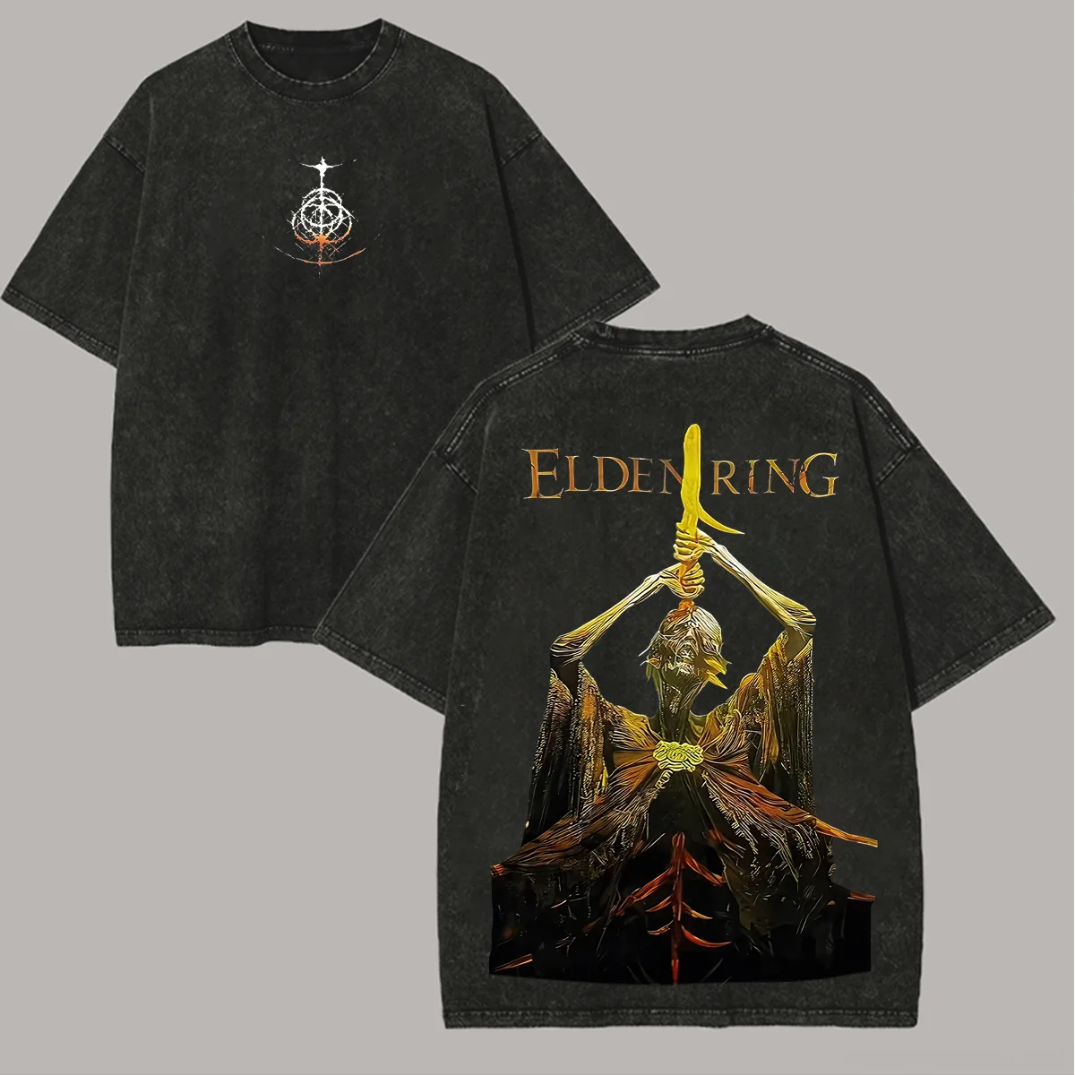 Elden Ring Printed Unisex Washed T-Shirt