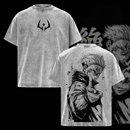 Gaara Naruto Anime Anime Double  Vintage Washed T-shirt/Crewneck/Hoodie