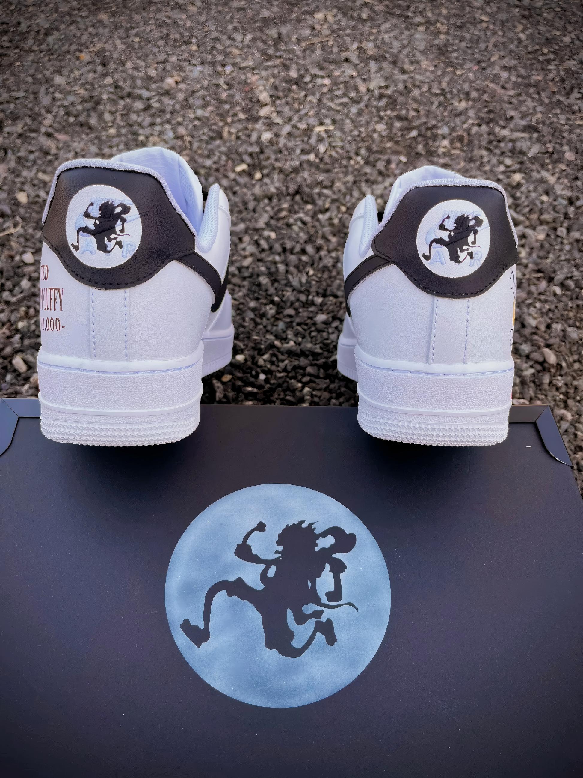 One piece luffy Gear 5 Custom Titans Style Shoes Hand Painted AIR FORCE 1  Shoes