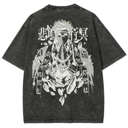 Demon Slayer Squad Unisex Fit Washed T-Shirt