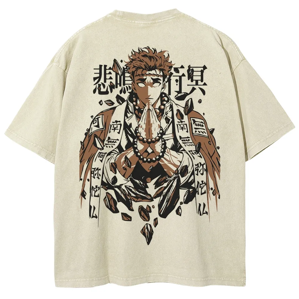 Demon Slayer Squad Unisex Fit Washed T-Shirt