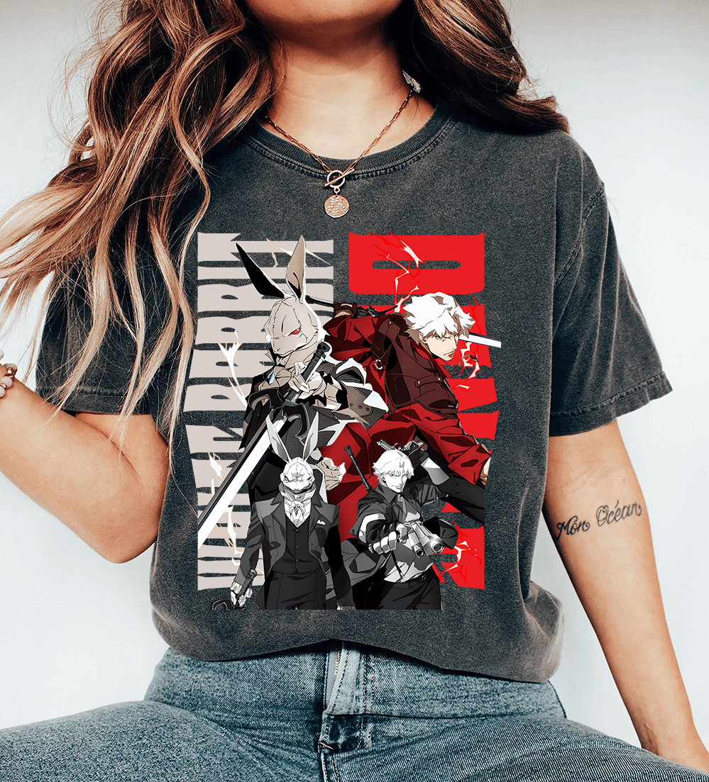 Devil May Cry Dante x White Rabbit Characters anime T-shirt