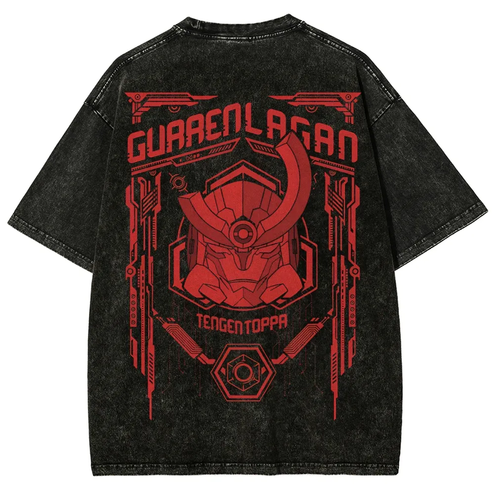 Gurren Lagann Unisex Fit Washed T-Shirt 2507008892