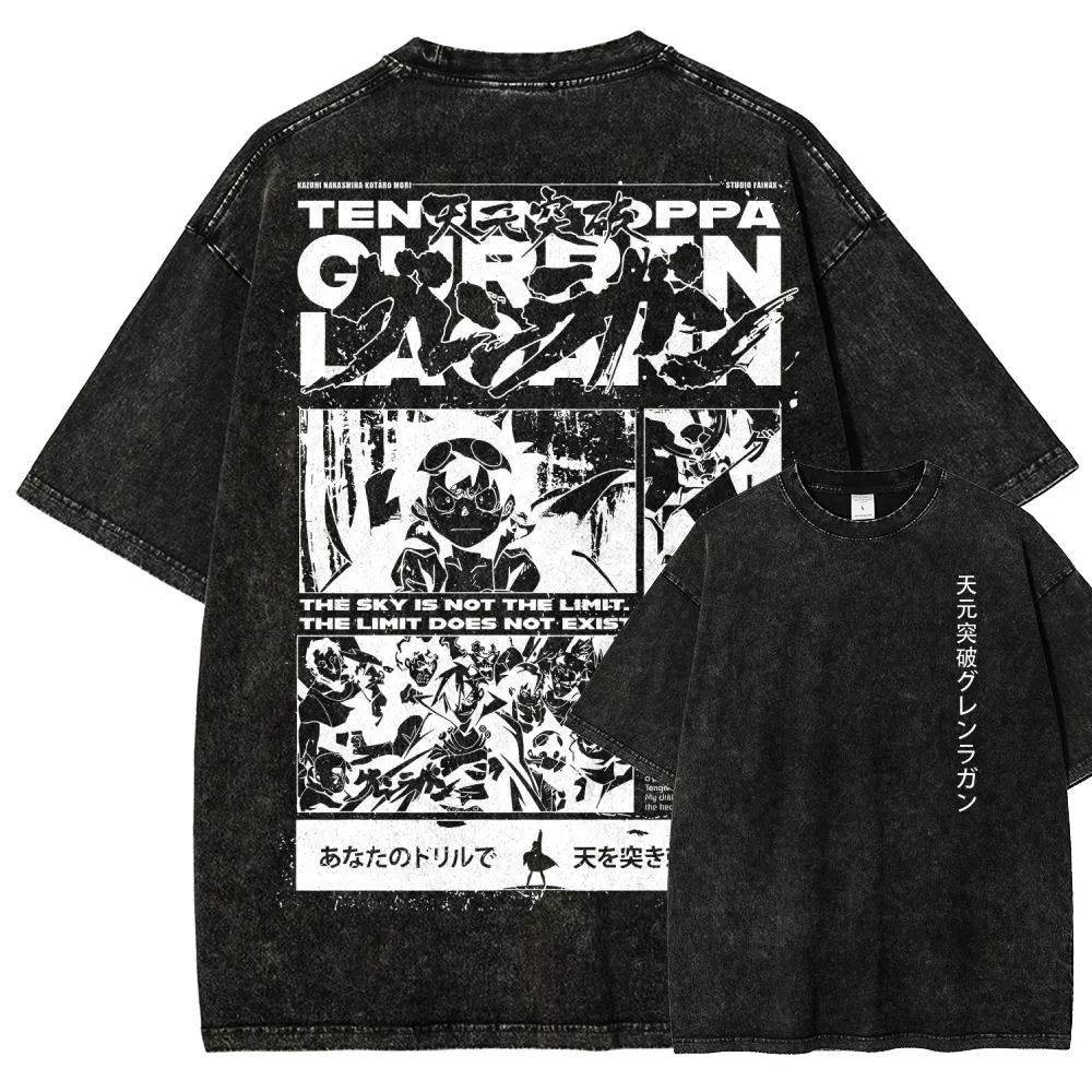 Gurren Lagann Unisex Fit Washed T-Shirt 2507008901