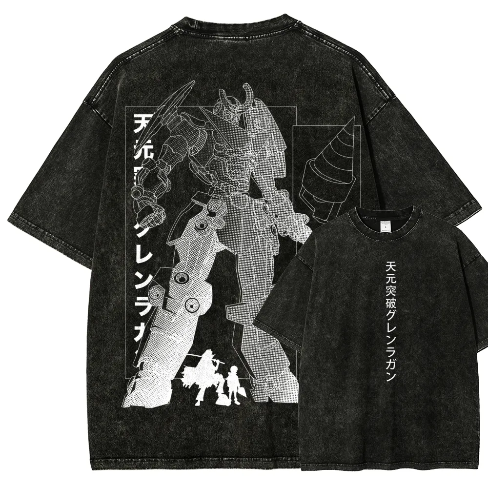 Gurren Lagann Unisex Fit Washed T-Shirt 2507008919