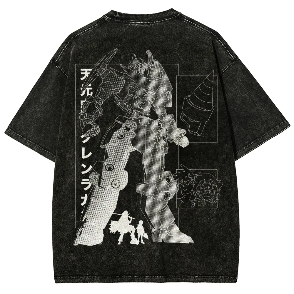 Gurren Lagann Unisex Fit Washed T-Shirt 2507008919
