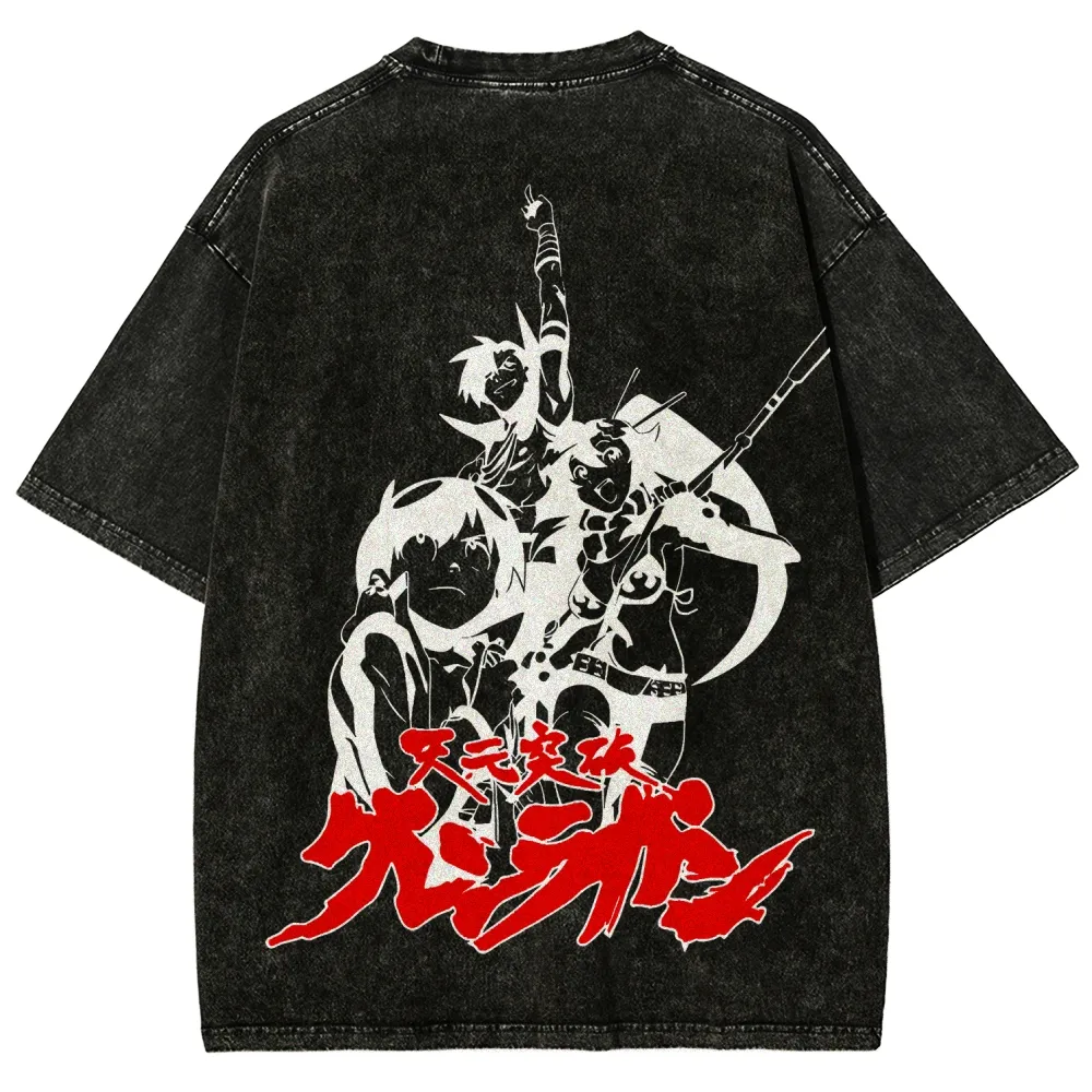 Gurren Lagann Unisex Fit Washed T-Shirt 2507008948