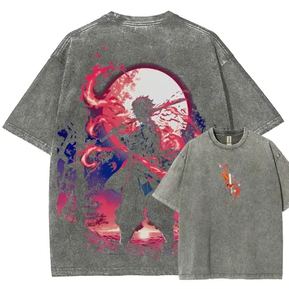 Demon Slayer Unisex Fit Washed T-Shirt 2508018941