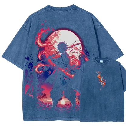 Demon Slayer Unisex Fit Washed T-Shirt 2508018941