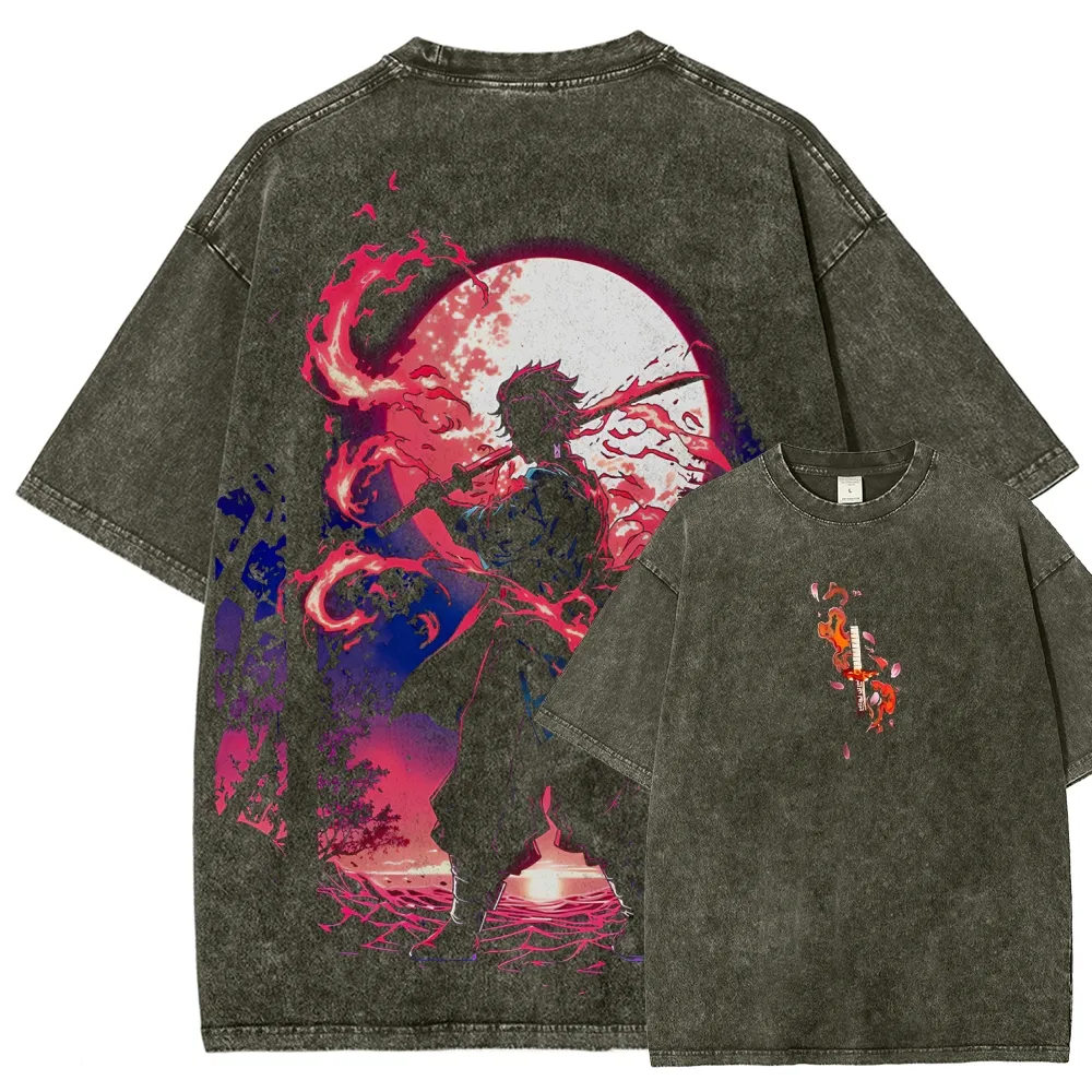 Demon Slayer Unisex Fit Washed T-Shirt 2508018941