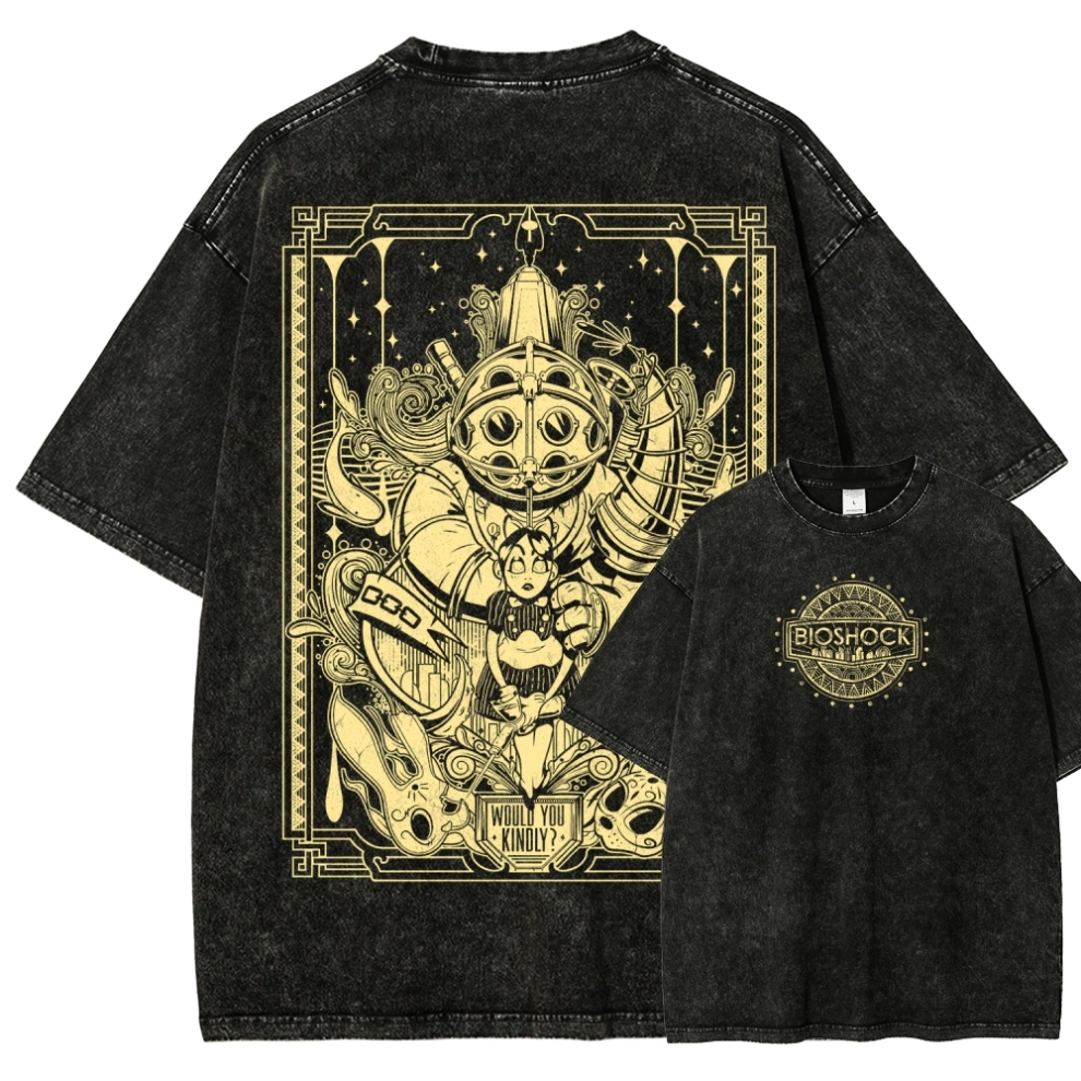 Bioshock Unisex Fit Washed T-Shirt/Crewneck/Hoodie