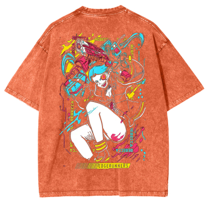 Rebeca Printed Unisex Washed T-Shirt