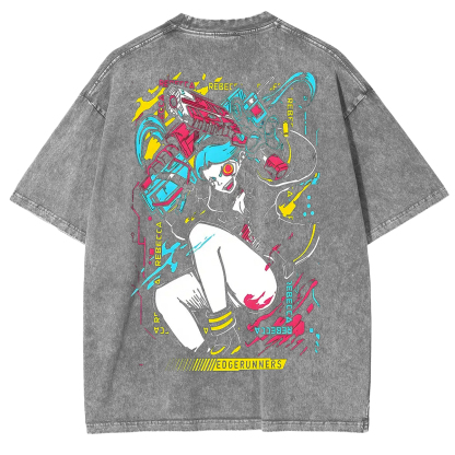 Rebeca Printed Unisex Washed T-Shirt