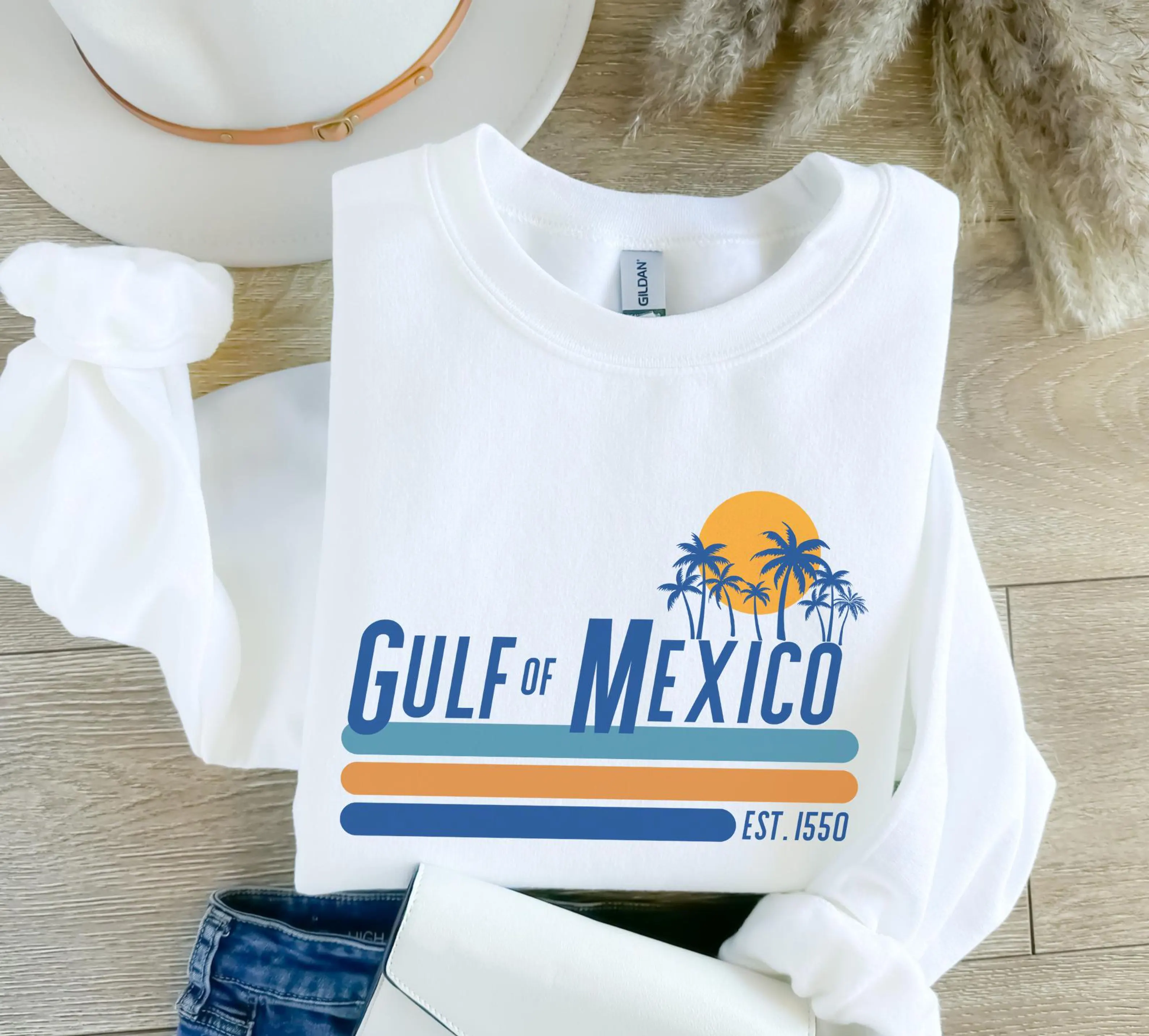 Gulf of Mexico Texas Alabama Mississippi Florida Beach Unisex T-shirt/Crewneck/Hoodie