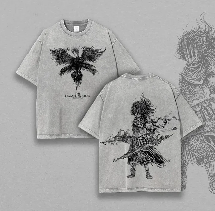 The Nameless King Dark Souls Printed Unisex Washed T-Shirt