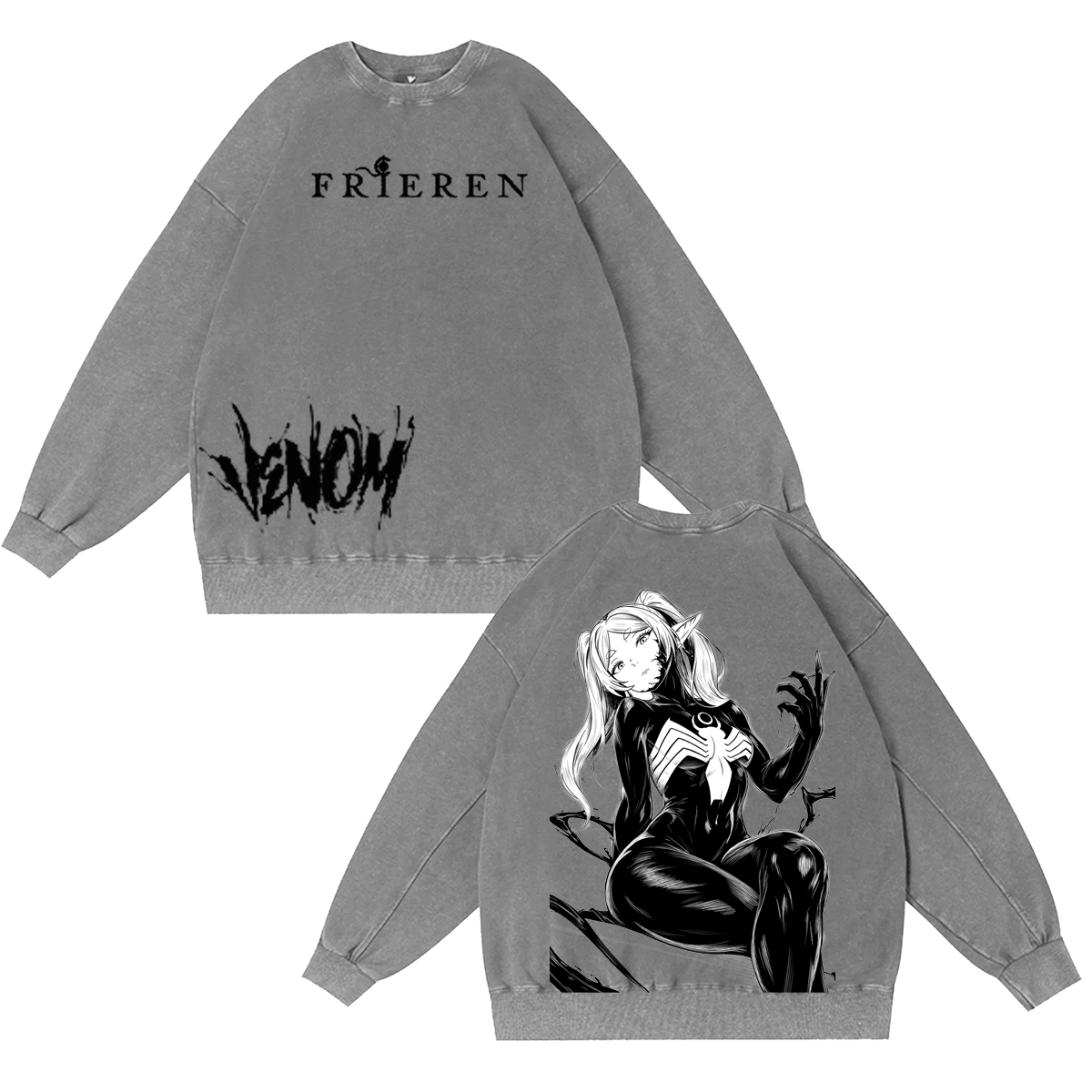 Frieren: Beyond Journey's End Anime Washed T-shirt/Crewneck