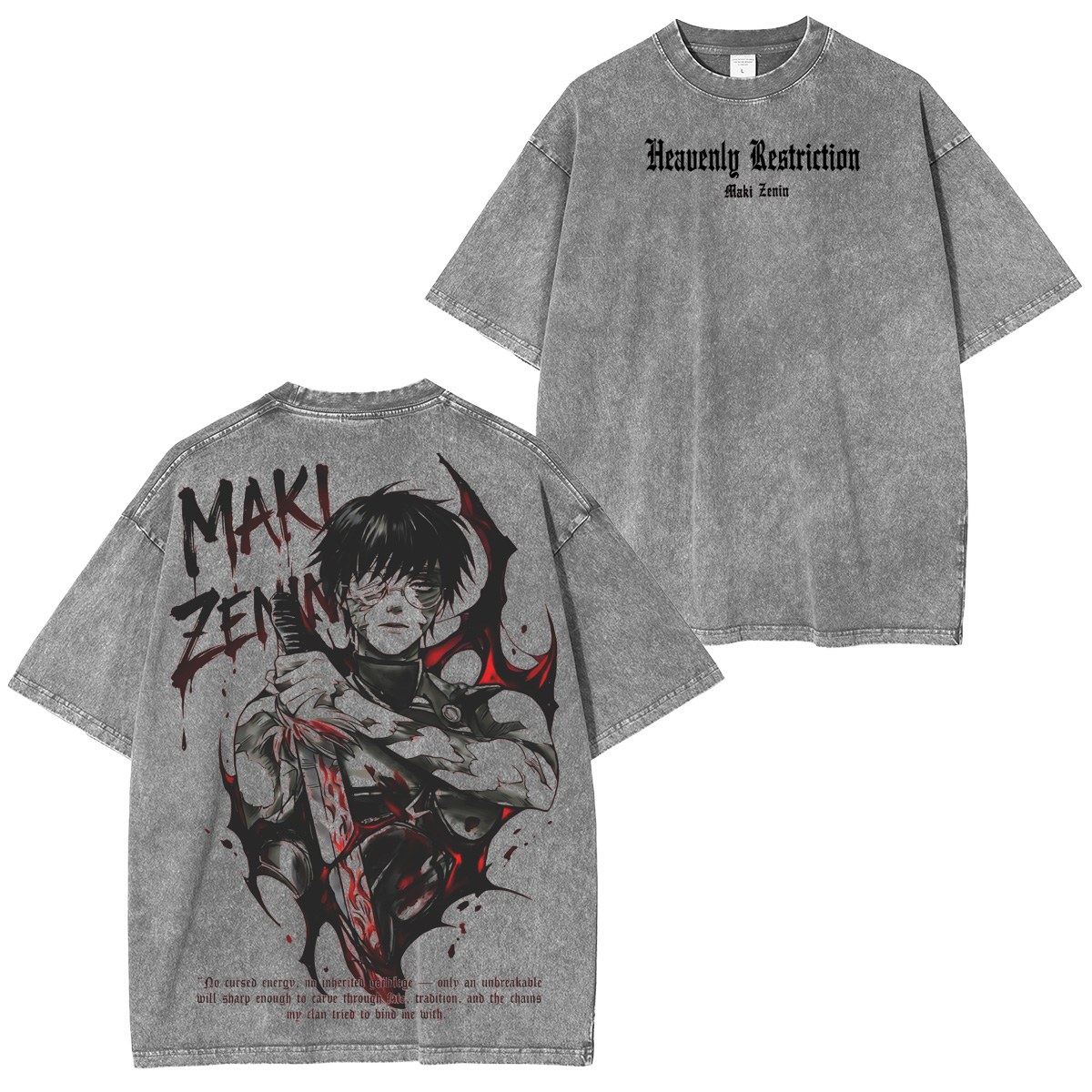 Maki Zenin Jujutsu Kaisen Washed T-shirt/Crewneck/Hoodie