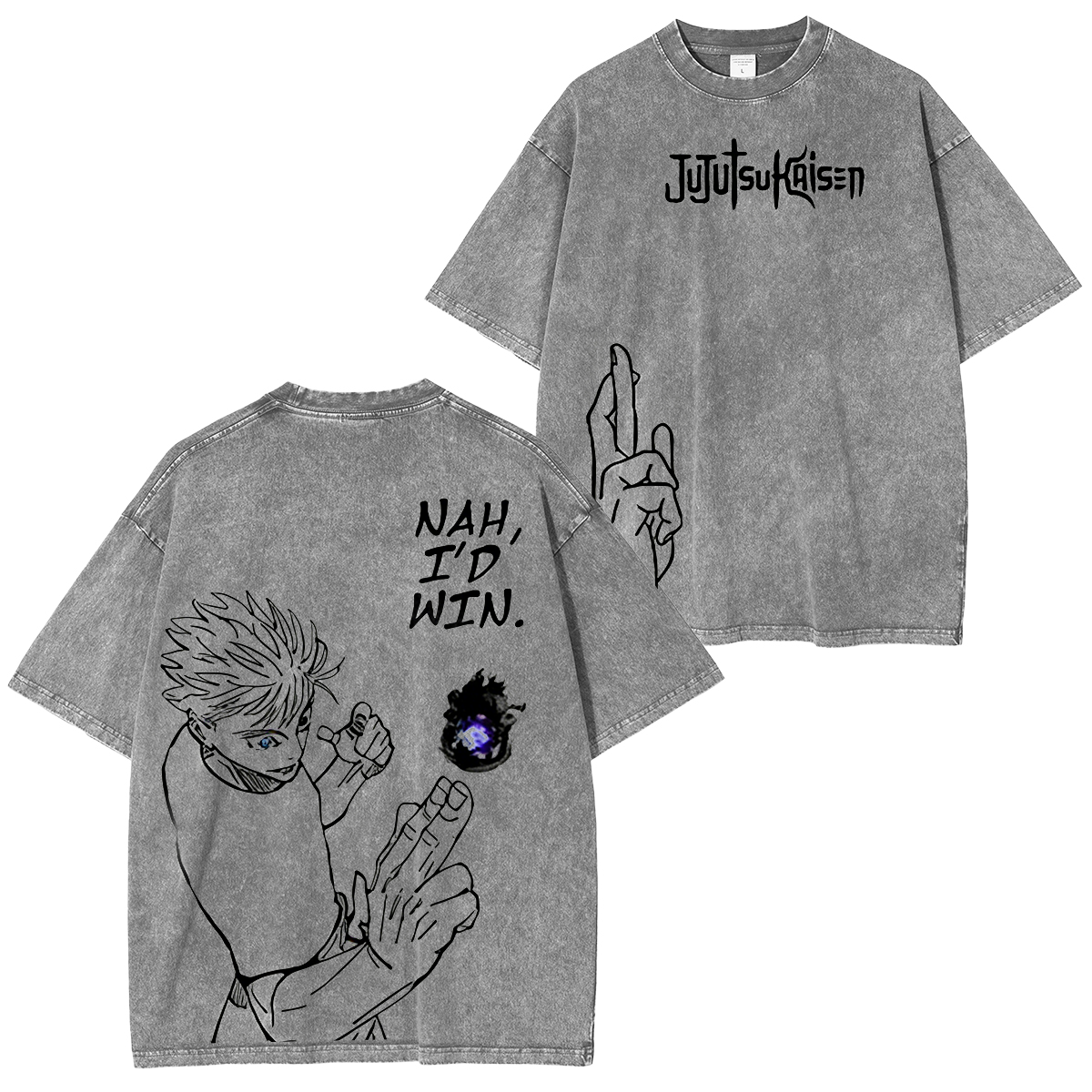 Anime Jujutsu Kaisen Gojo Satoru Graphic Washed T-shirt/Crewnec/Hoodie
