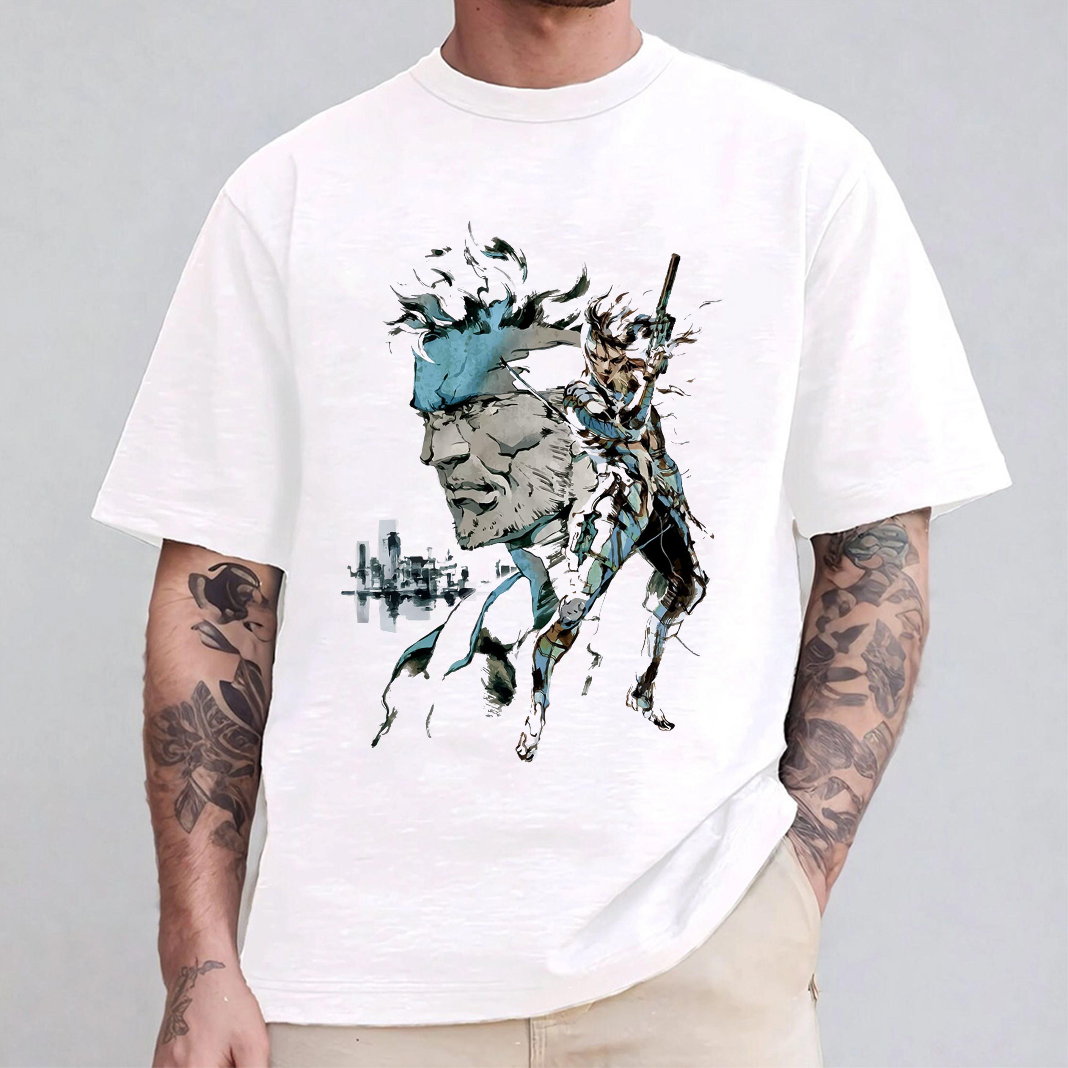 Snake & Raiden MGS Sons Of Liberty Premium Unisex T-shirt