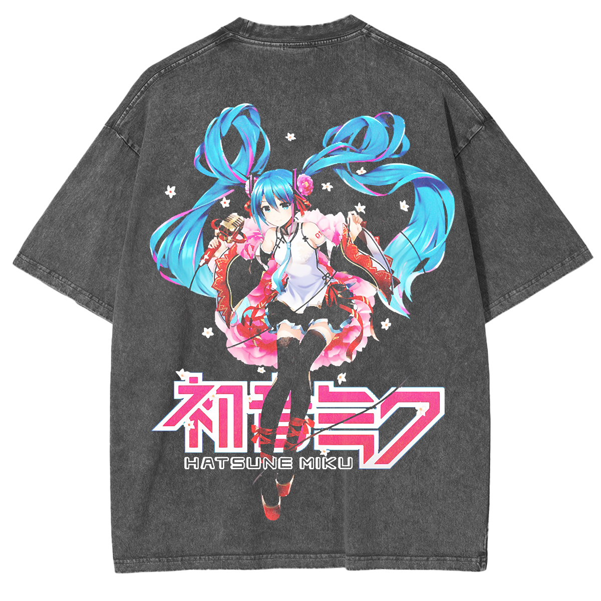 Chainsaw Miku Oversized Vintage Washed T-Shirts