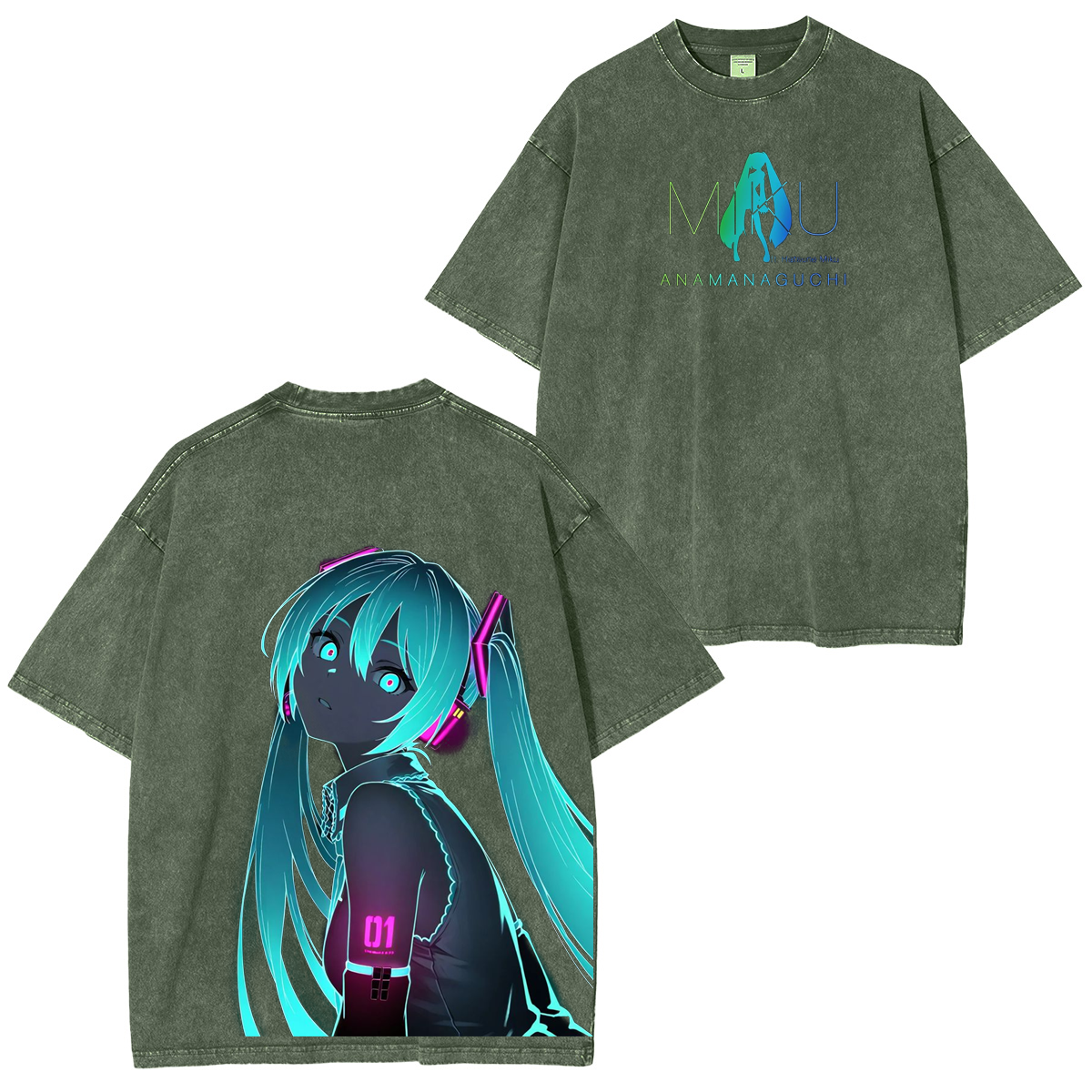 Hatsune Miku Vintage Washed T-shirt/Crewneck/Hoodie