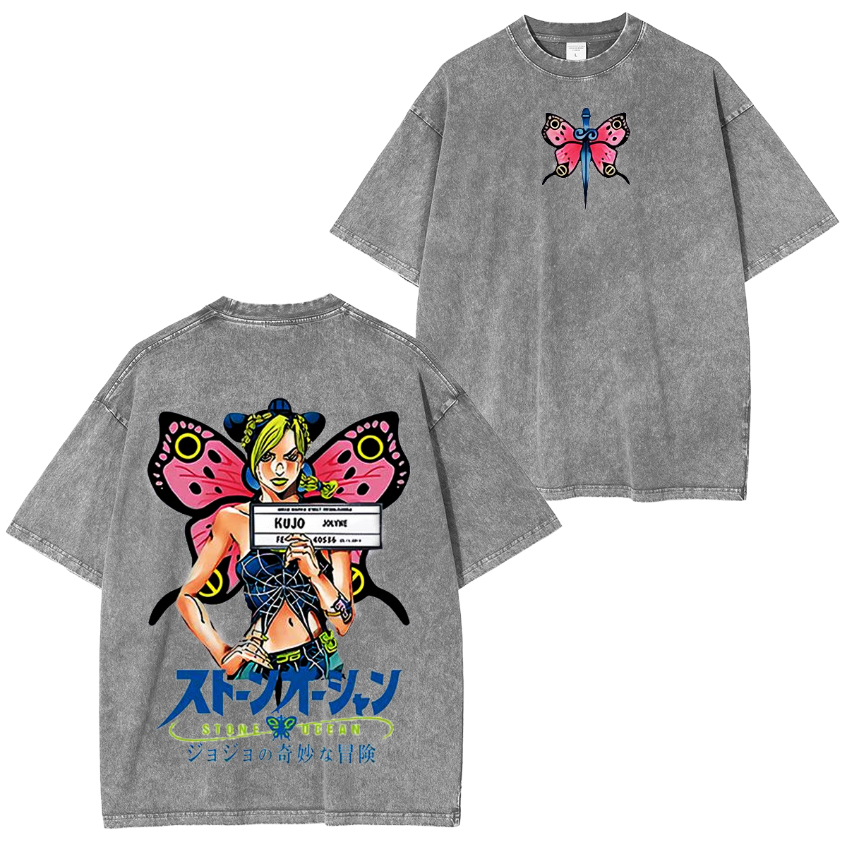 Hot Anime Jojo Bizarre Adventure Vintage Washed T-shirt/Crewneck/Hoodie