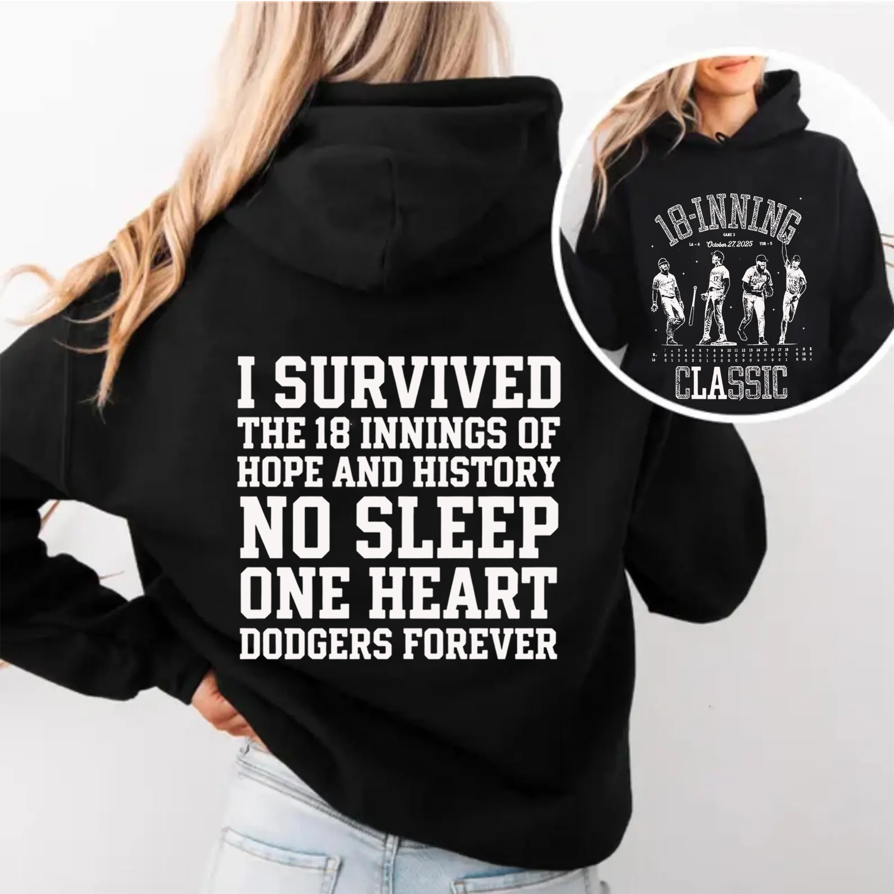 Los Angeles Dodgers 18-Inning Classic Unisex T-shirt/Crewneck/Hoodie