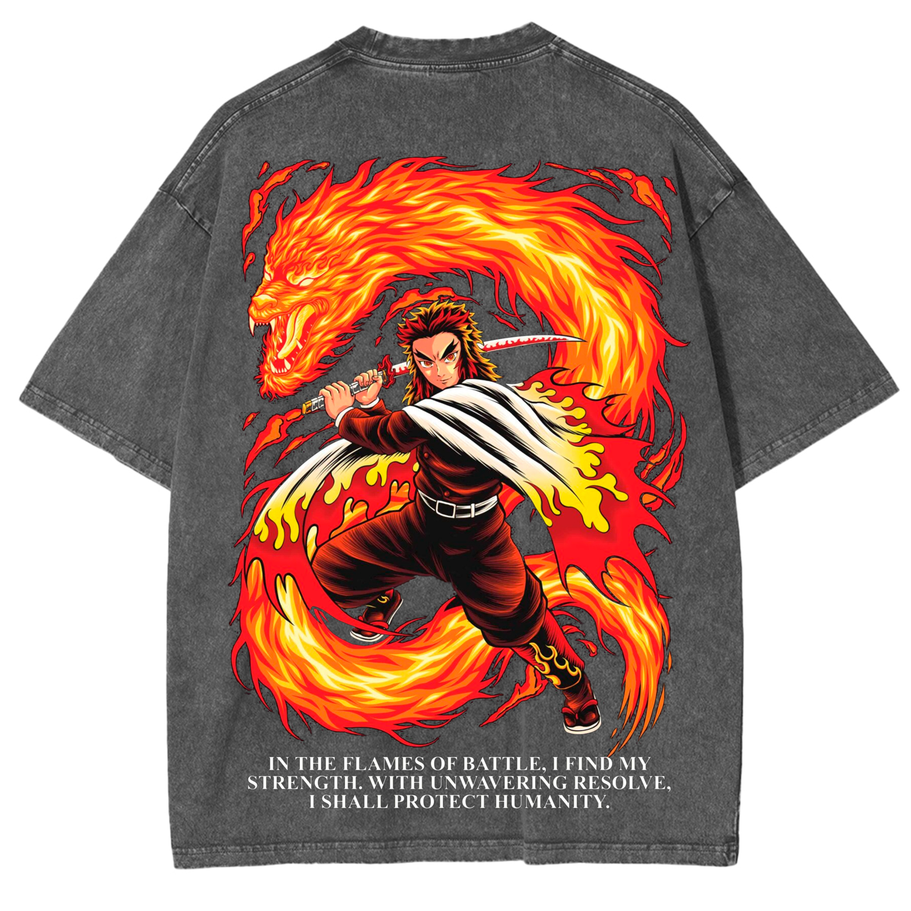 Rengoku X Discipline – Demon Slayer Oversize T-shirt