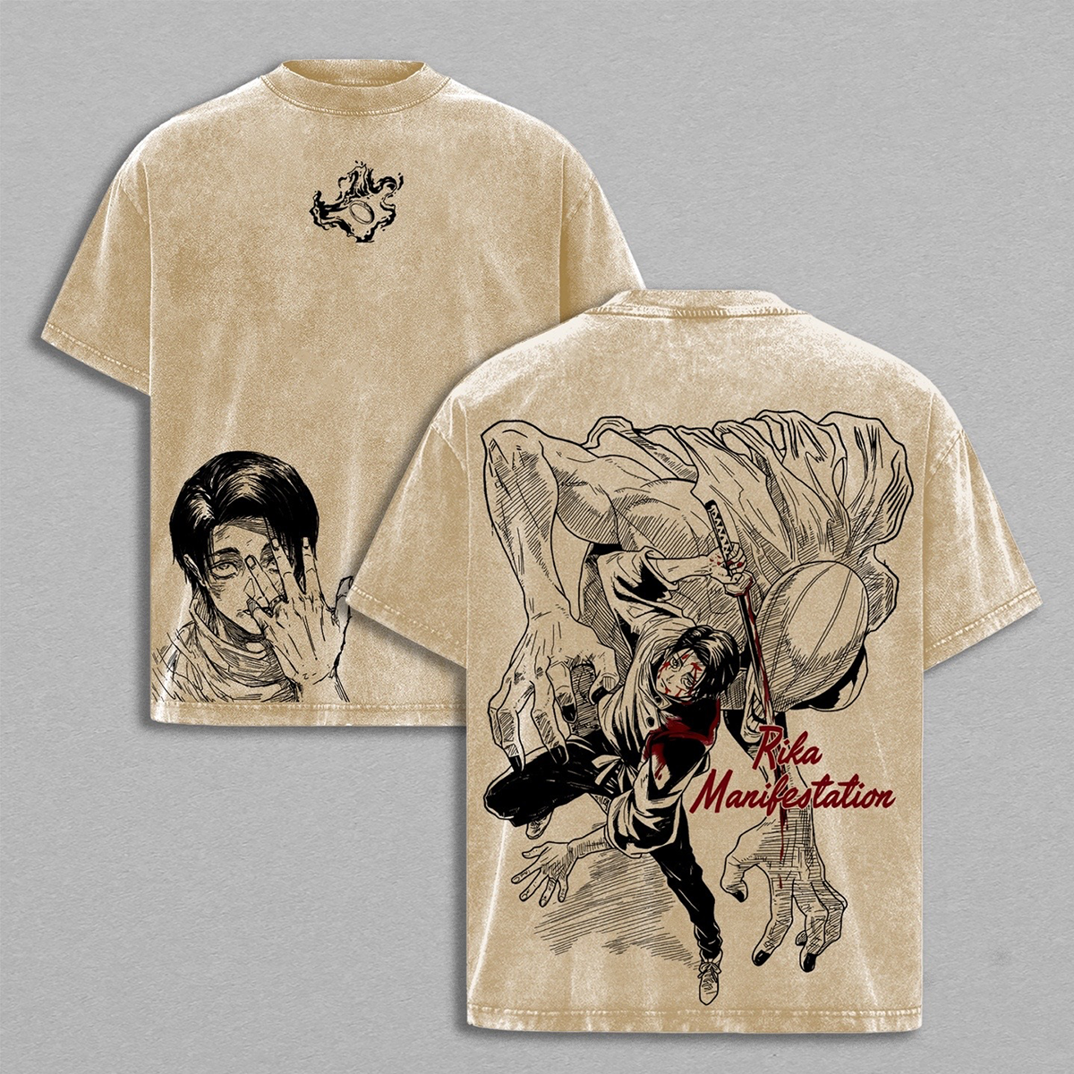 Jujutsu Kaisen Vintage Unisex  Washed T-Shirt