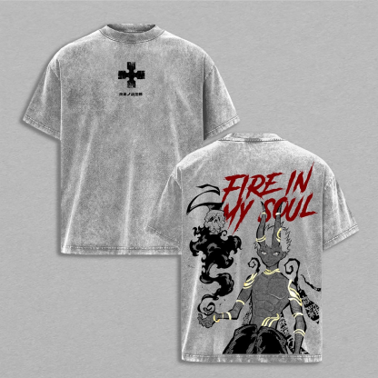 Fire Force Vintage Unisex  Washed T-Shirt