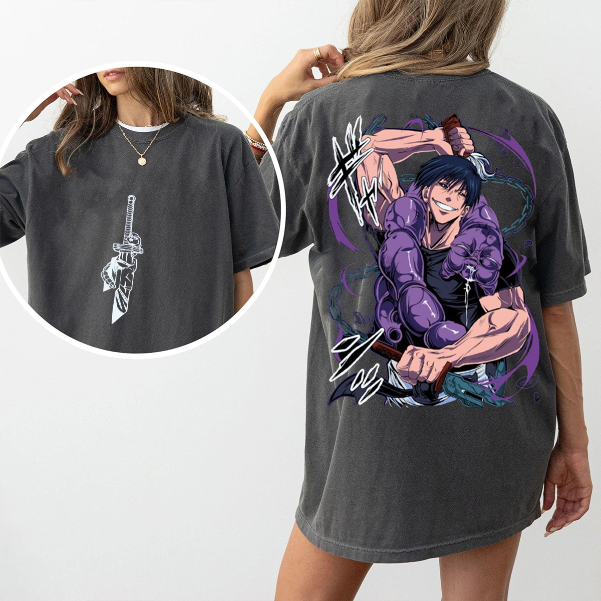 Jujutsu Kaisen Toji Fushiguro Anime Oversized T-shirt/Crewneck/Hoodie