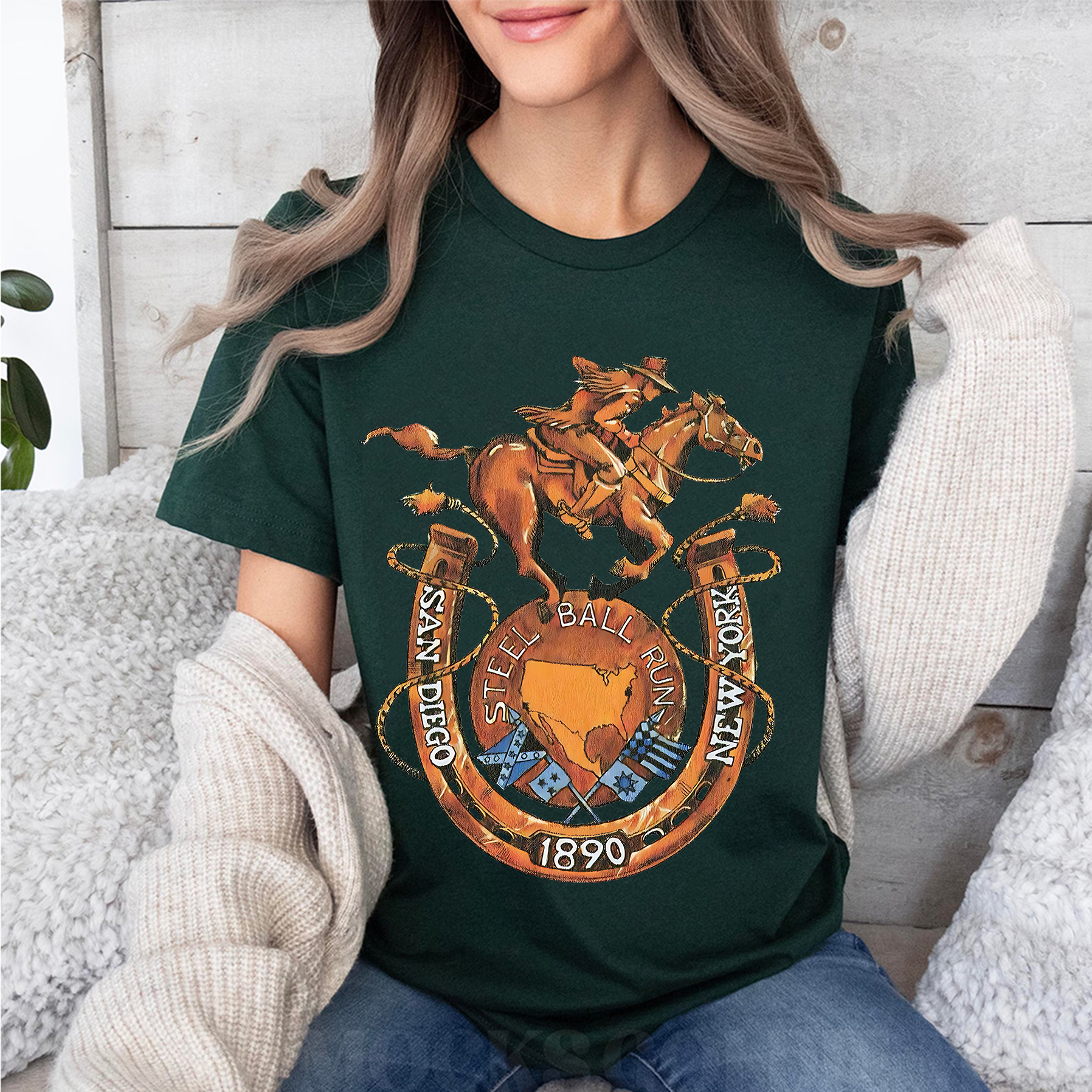 Steel Ball Run - JoJo's Bizarre Oversized T-shirt/Crewneck/Hoodie