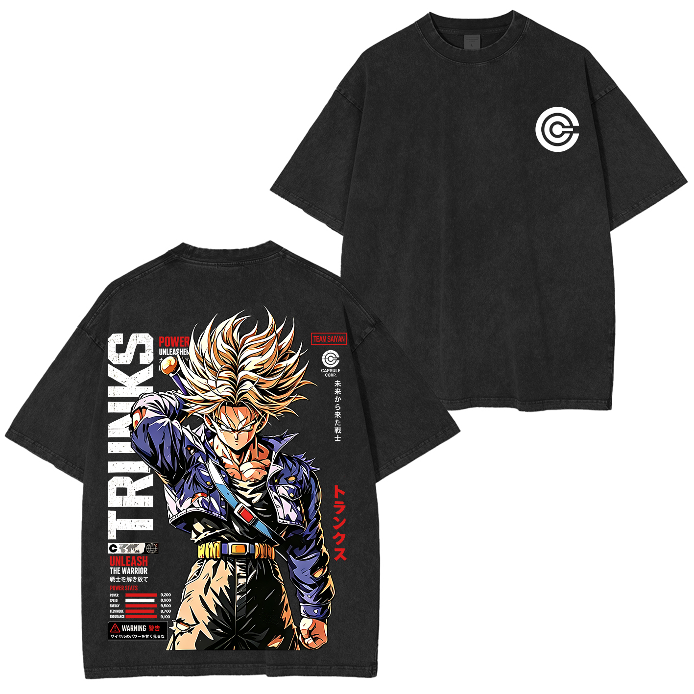 Future Trunks Dragon Ball Vintage Unisex  Washed T-Shirt