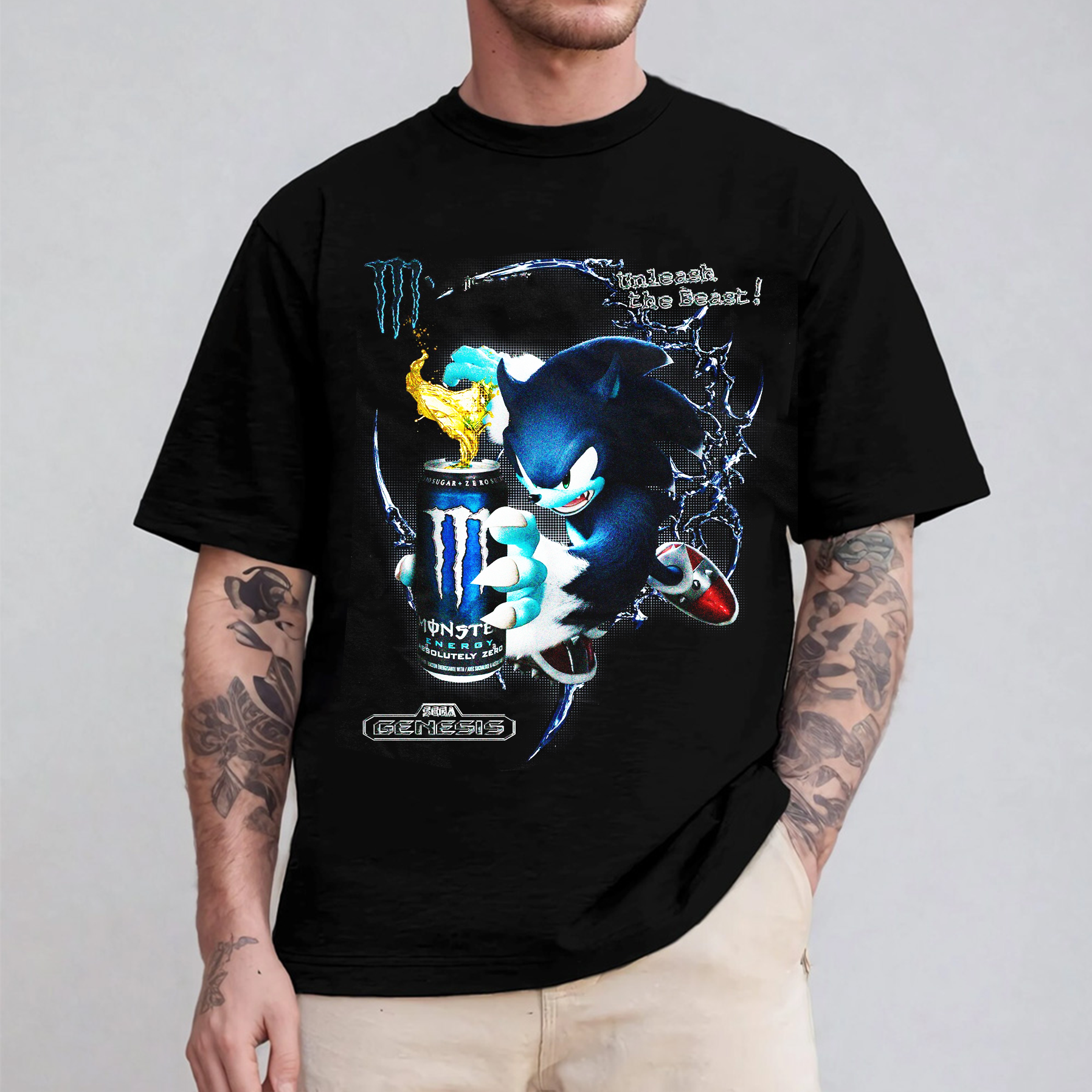 Sonic Monster Energy Oversized T-shirt/Crewneck/Hoodie