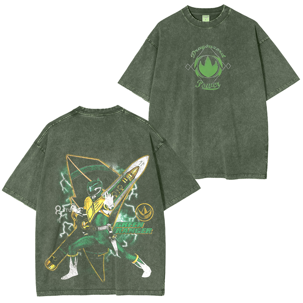 Men'S Green Power Ranger Vintage T Shirt