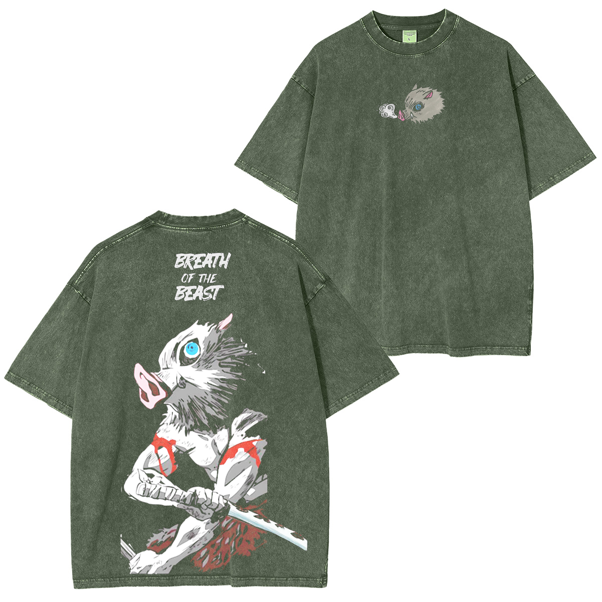 Demon Slayer Inosuke Washed T-Shirt
