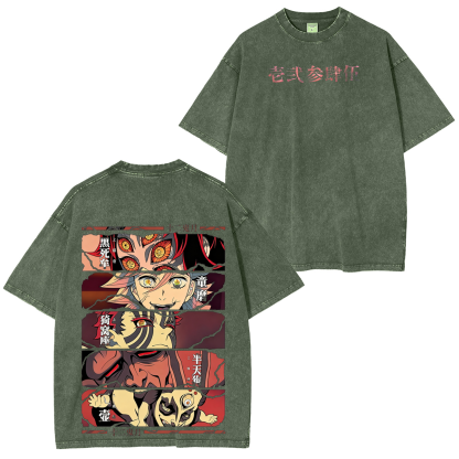 Demon slayer Oversized  Washed  Vintage T-Shirt
