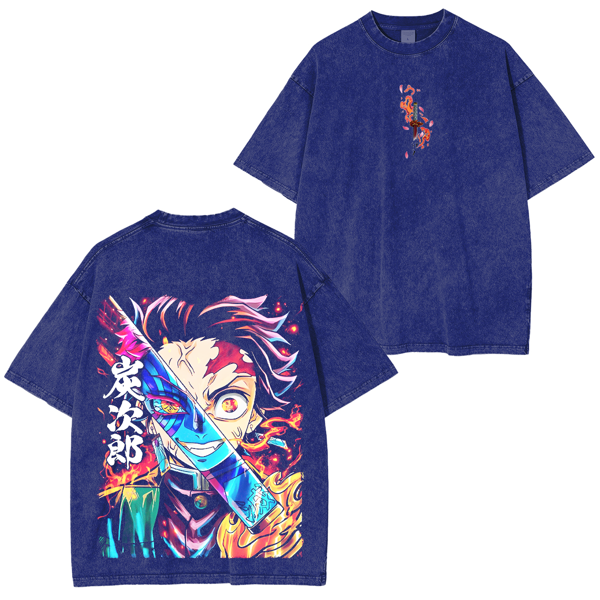Demon Slayer Anime Unsiex Washed T-Shirt