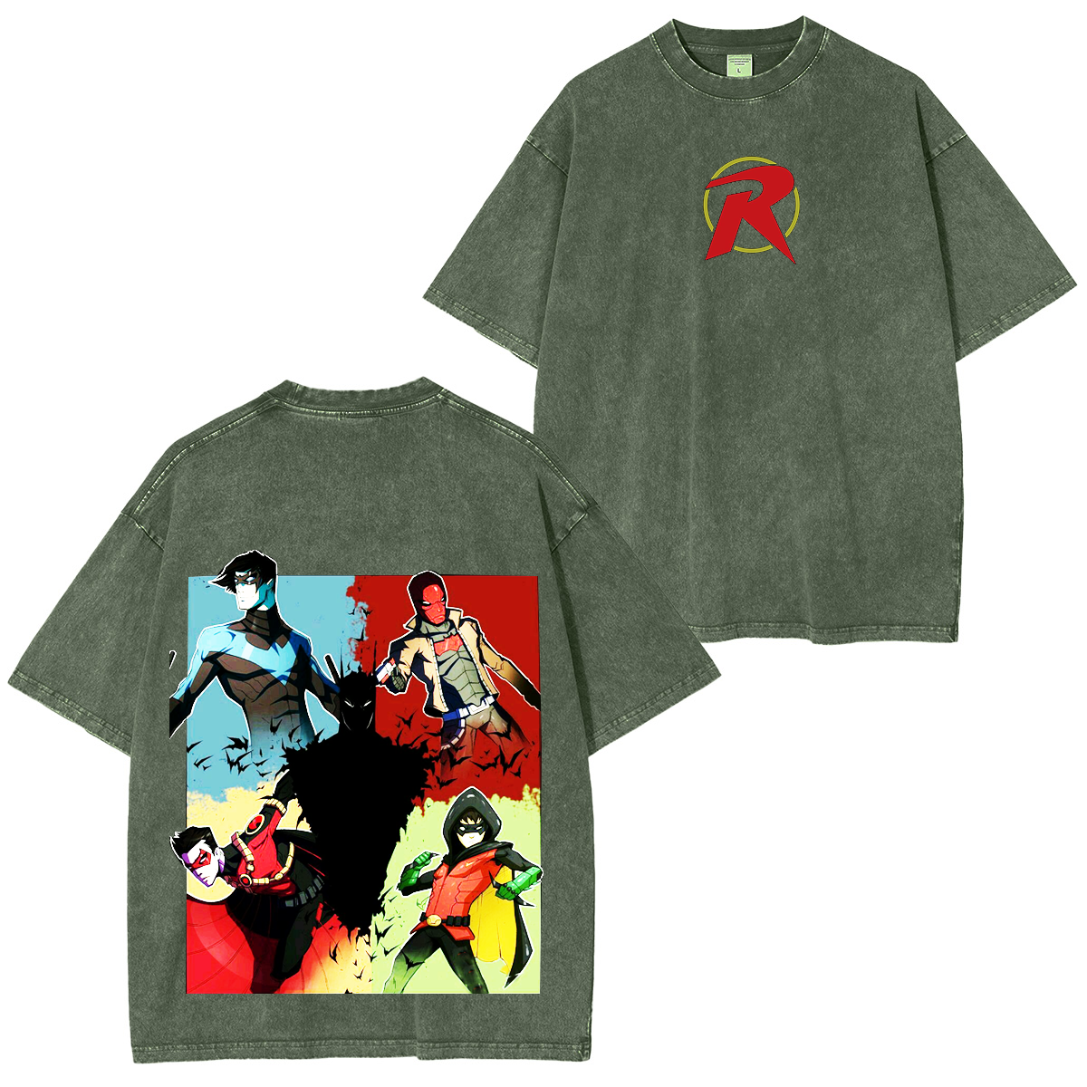 The Justice League Heroes Washed T-Shirt