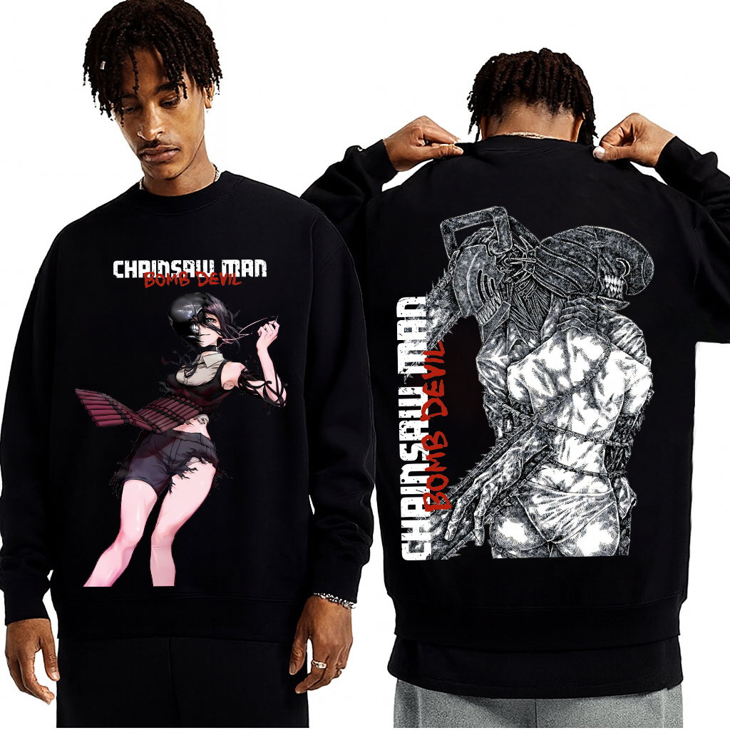 Zere x Denji Chainsaw Man Anime Double Printed Vintage T-shirt/Crewneck/Hoodie