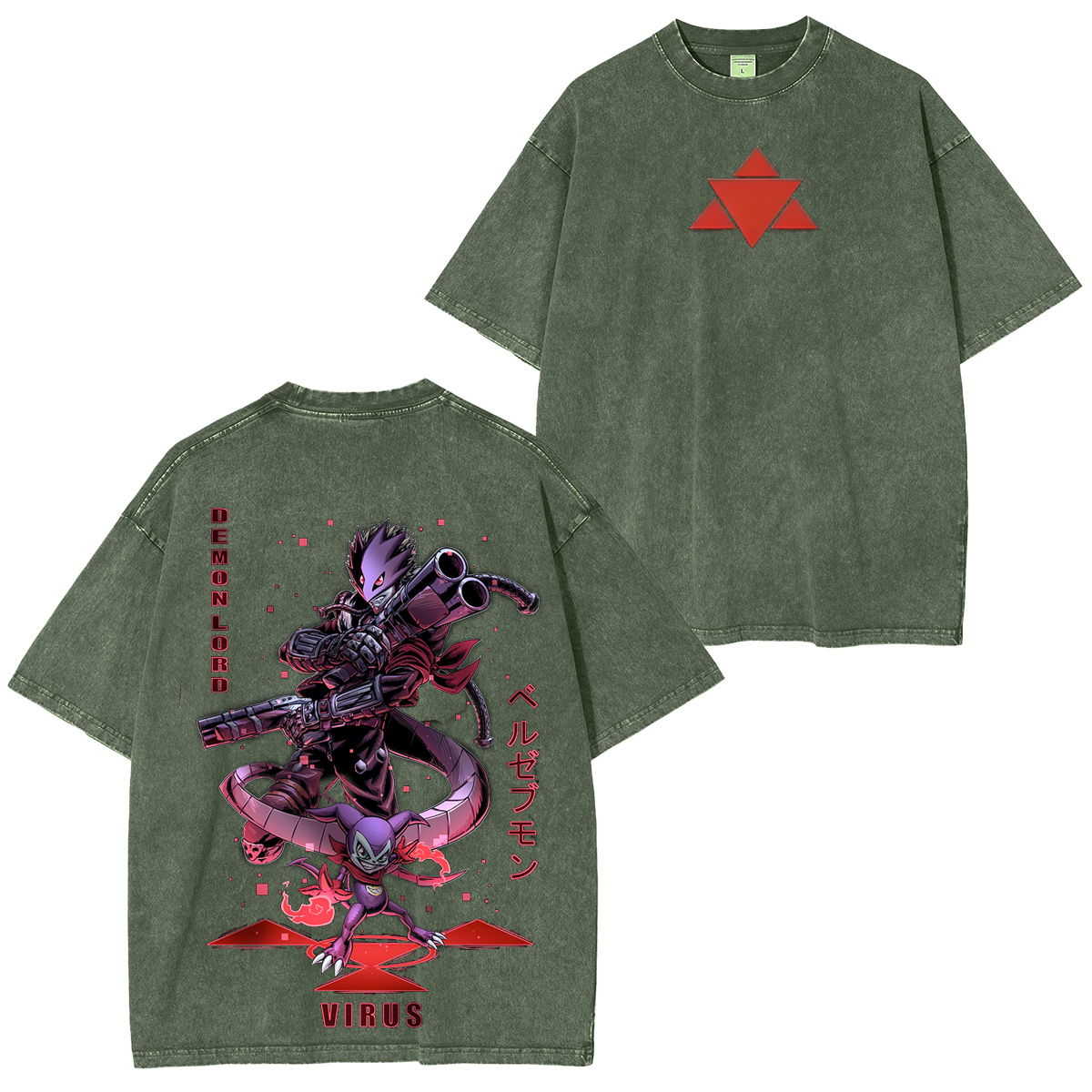 Digimon Beelzemon Vintage Washed T-shirt/Crewneck/Hoodie