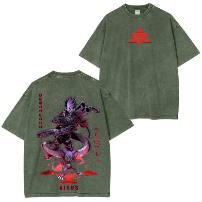 Digimon Beelzemon Vintage Washed T-shirt/Crewneck/Hoodie
