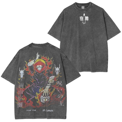 Jujutsu Kaisen Sukuna Vintage Oversized T-shirt/Crewneck/Hoodie