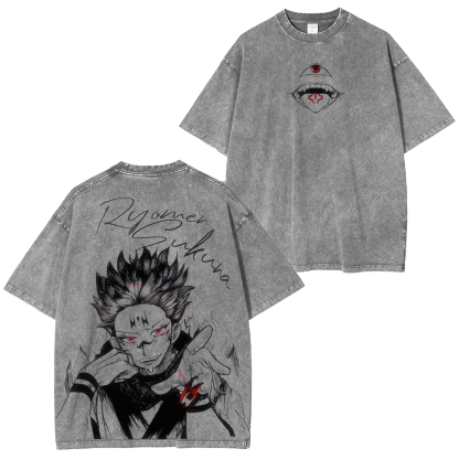 Sukuna Jujutsu Kaisen Washed T-shirt/Crewneck/Hoodie