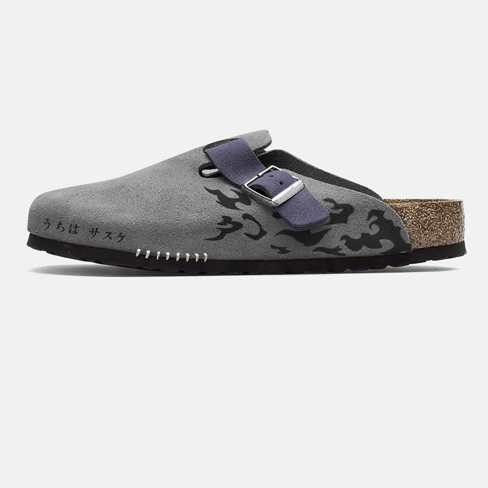 Uchiha Sasuke NARUTO Anime Unisex Boston Soft Footbed Suede Leather
