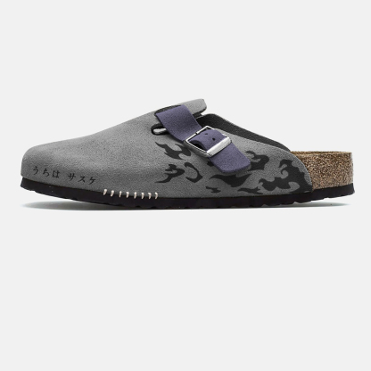 Uchiha Sasuke NARUTO Anime Unisex Boston Soft Footbed Suede Leather