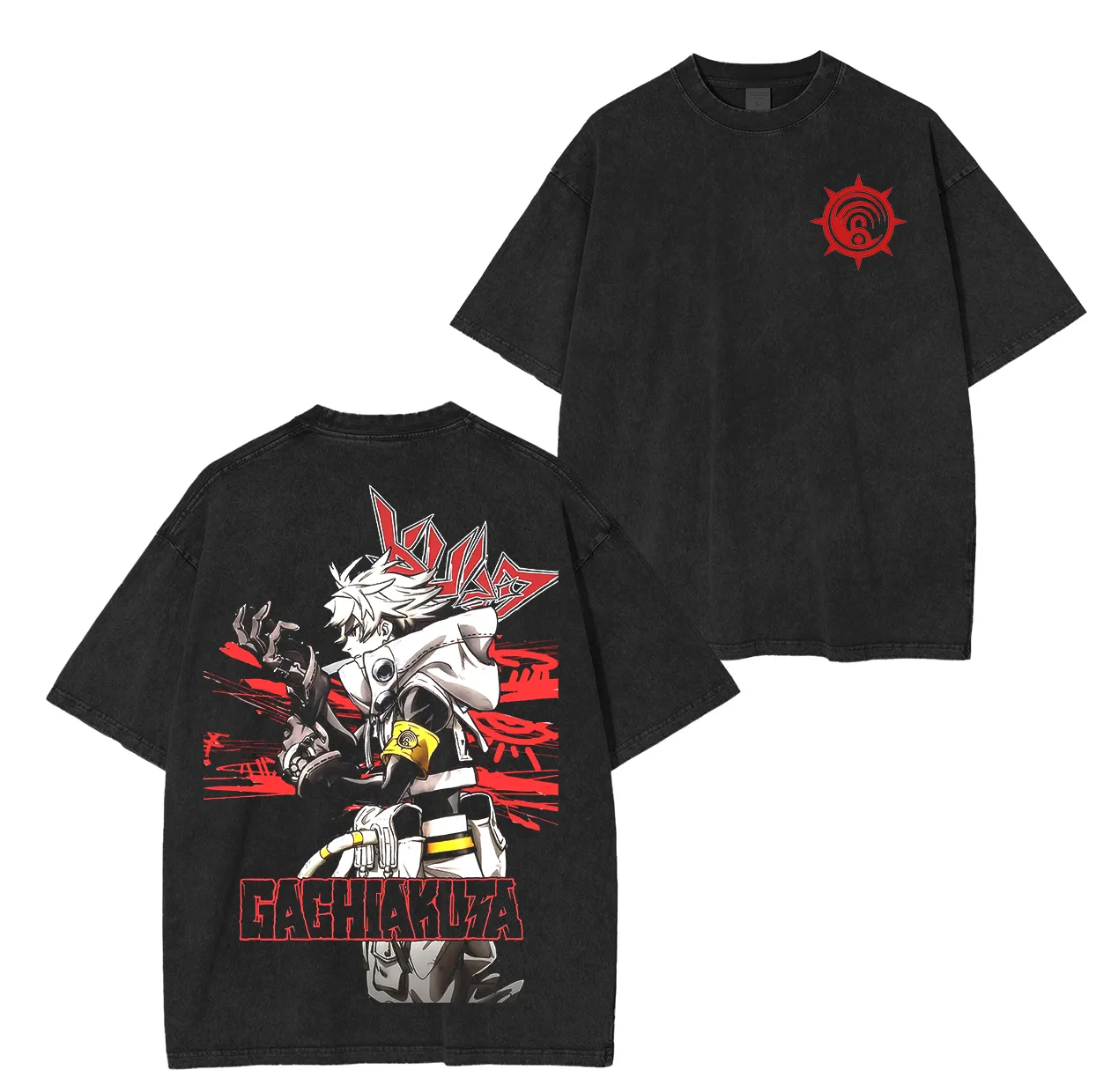 Gachiakuta Anime Acid Washed Oversize T-shirt