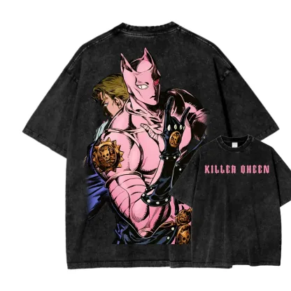 Jojo's Bizarre Adventure Unisex Fit Washed T-Shirt 2505008426
