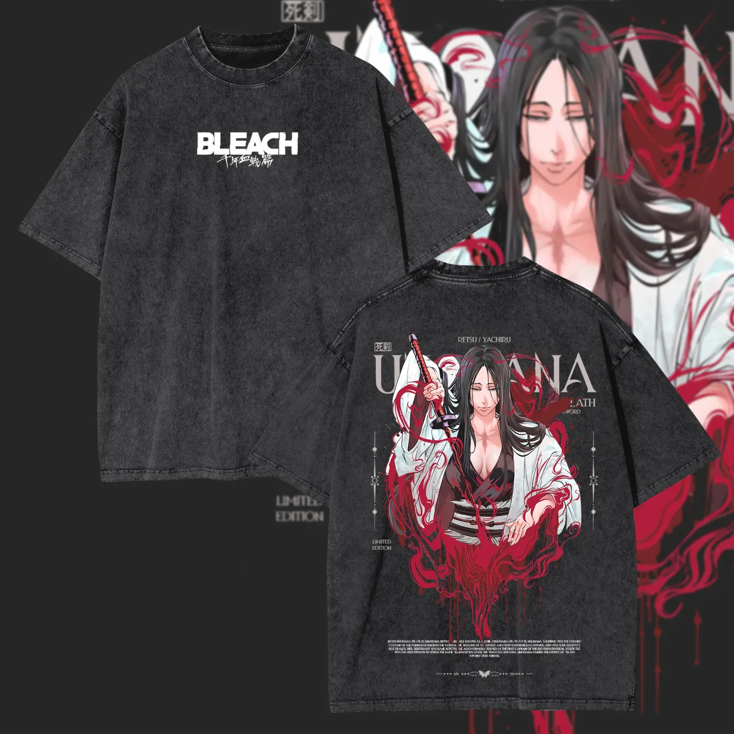 Bleach Printed Unisex Washed T-Shirt